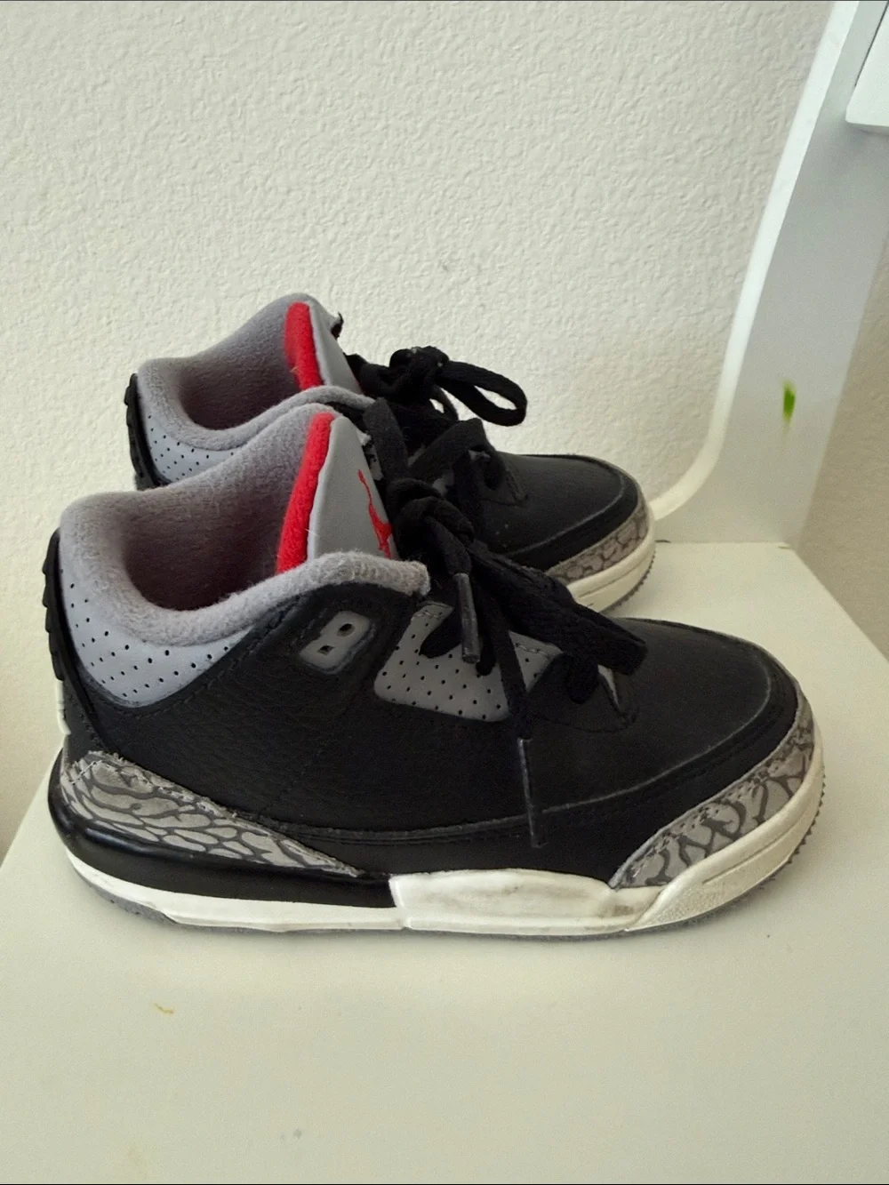 Nike Jordan Kids Black, Gray and Red Low-Top Sneakers